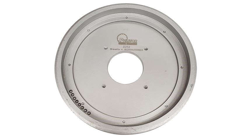 continuous crown diamond squaring wheel